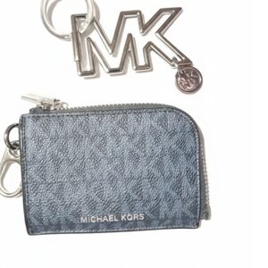 Michael Kors Blue Card Holder Keychain